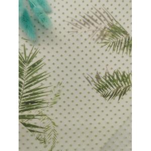 Green Flocked Tulle Glitter Polka Dot Mesh Fabric