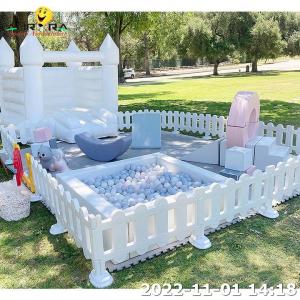 Soft Play Equipment Set Kids White Indoor And Outdoor Playground With Bounce House