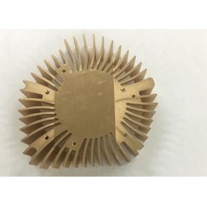 China Customzied Aluminum 6061 CNC Metal Stamping Anodizing Gold Laptop Cpu Cooler supplier