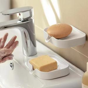 Soap Dishes with Drain Spout Bathroom and Kitchen Sink Organizer Sponge Holder Dish Soap Tray