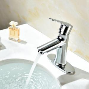 Single Lever Chrome Plated Hot And Cold Basin Mixer Lead Free Preservative