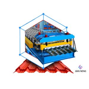 China Rolo personalizado que forma a folha de alumínio do telhado da velocidade do equipamento 15 M/Min que faz a máquina supplier