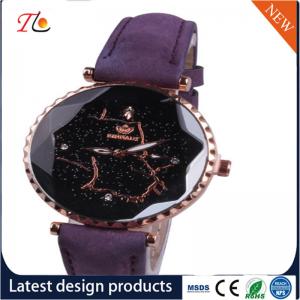 China Wholesale Women's Wrist Watch PU Band/Strap Alloy Case Fashionable Watch Exquisite Watch Band Diamond Can Be Customized supplier