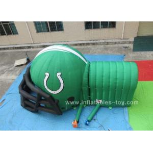 China Customized Inflatable Sports Games , Inflatable football helmet with tunnel supplier