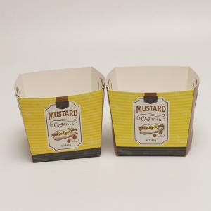 China Fried Chicken Disposable Kraft Paper Box , Square Fast Food Take Out Paper Box supplier