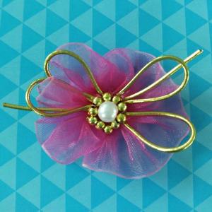 Cute Purple Baby Flower Girl Hair Accessories , Hair Ribbons For Toddlers