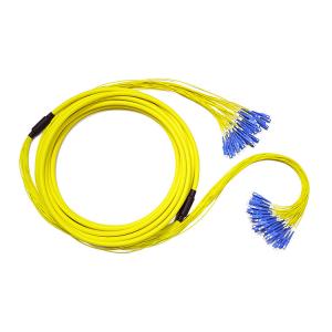 China 32 Fiber Break Out SC To SC Fanout Patch Cable Pre Terminated 55dB Return Loss supplier