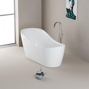 Contemporary Bathroom Freestanding Soaking Bathtub With Center Drain Placement