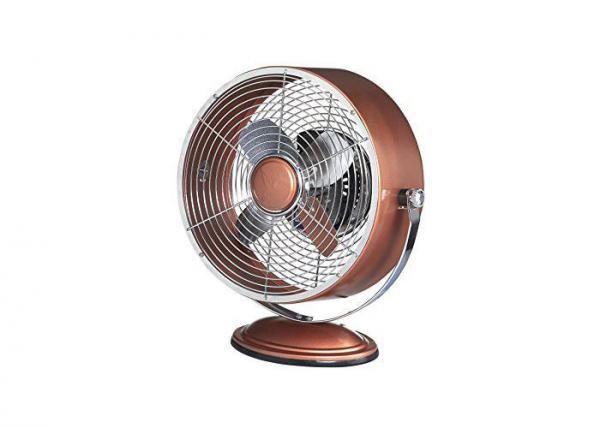 Strong Wind Antique Retro Desk Fan With 4 Pcs Irons Blades VED Plug