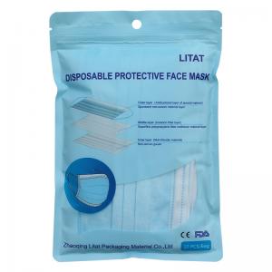 China BRC Resealable Zipper Bags Resealable Poly Bags For Mask Packaging supplier
