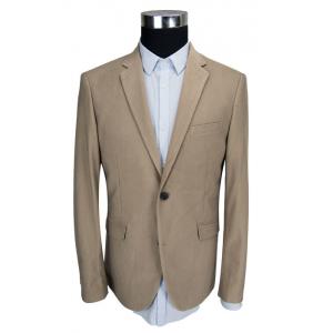 Corduroy Mens Casual Blazer Jacket Beige Office Business Adults Breathable