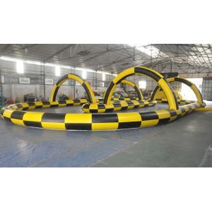 China 18x16x3m Inflatable Race Track Zorb Ball Go Kart Racing Game Obstacle Course supplier