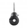 China Steel Black Electric Fencing Wood Post Insulator Screw In Ring Insulator With Knurled wholesale