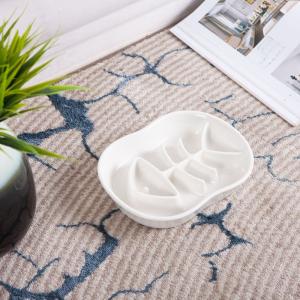 Ceramic Pet Bowl Slow-Food Anti-Choking Slow-Food Bowl Fish-Shaped Dog Bowl Fish-Bone-Shaped Bowl