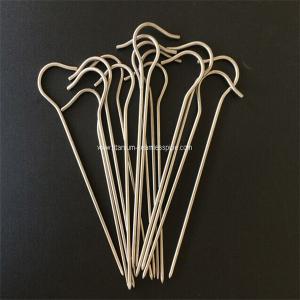 China 10pcs Gr5 Titanium tent Peg nail stake hook spike skewer Camping hiking outdoor 3mm*150mm wholesale