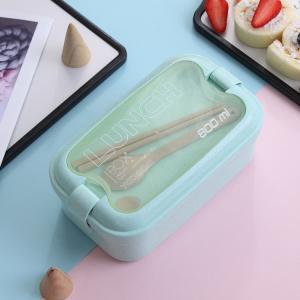 China Best Selling Products in USA Amazon Student Wheat Straw Lunch Box Sealed Single-layer Plastic on sale 