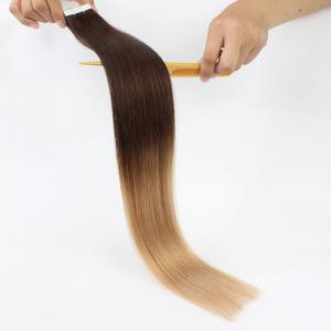 China wholesale customized 100% remy european human hair ombre seamless tape hair extensions supplier