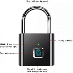 China Mini Smart Padlock One Touch Open Smart Security Keyless Padlock for Luggage Handbags supplier