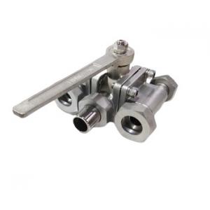 China OEM DN25 Cryogenic Three Way Ball Valve Stainless Steel With Burst Disk wholesale