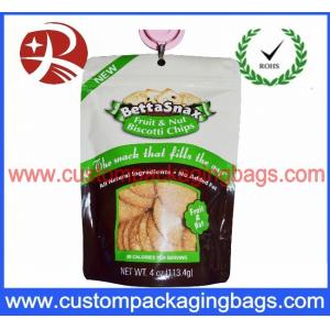 China Colored Waterproof Plastic Ziplock Bags , Zip Lock Stand Up Pouches For Cookies Packaging supplier