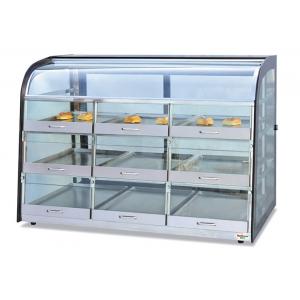 China Table Top Glass Food Warmer Showcase Drawer-Type 3-Layer 9-Pans Bread Display Cabinet supplier