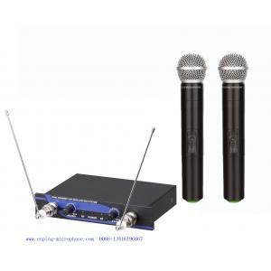 China LS-22 cheap price dual channel UHF wireless microphone with  lavalier lapel / mini size MICS / shure/ micrófon supplier