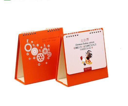 Promotional Triangle Custom Desk Calendar , Personalized Table Top Calendar