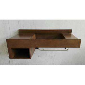 Economy Plywood wall hung bathroom vanity base with metal bar,wooden bathroom cabinet for hotel furniture with low price