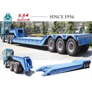 China Hydraulic 3 Axle Low Loader Trailer Custom Dimension With Detachable Gooseneck supplier