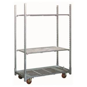 100kg/Shelf Shopping Powder Coated Danish Flower Trolley