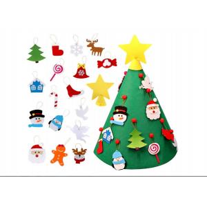 China 3D DIY Felt Christmas Tree With Ornaments Kids Toys Christmas Party Decoration supplier