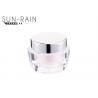 China Pink mini cream jar clear plastic cosmetic jars bottle for eye care 15ml 30ml SR-2398A wholesale