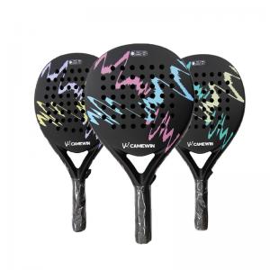 China Full Carbon Beach Tennis Racket Soft EVA Face Raqueta With Bag Unisex Equipment Padel Racket supplier