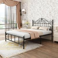 China School Iso14001 Iso18001 Wrought Iron Queen Platform Bed on sale