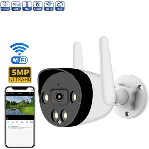 Mini Outdoor Waterproof Security Camera , 5MP IP66 Smart Wireless IP Camera