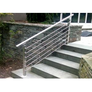 High Flatness Stainless Steel Railing / Stainless Steel Stair Handrail For Exhibition Center