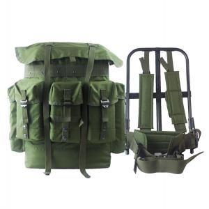 Aluminum Frame 50L Green Backpack for Outdoor Sports and Exploration