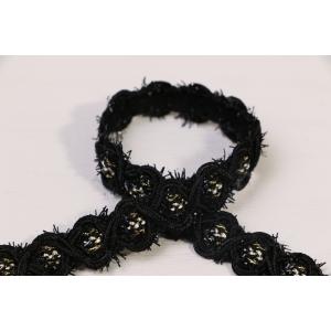 China 3/4 Black Woven Tape Trim For Curtain Edge Or Dress Coats Belt Collar Edge supplier