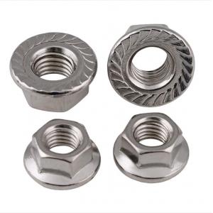 China Din6923 Steel Flange Nut M5 - M20  Size White Zinc Plated Carbon supplier