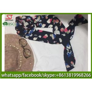 China 2017 wholesale assorted viscose ribbon seersucker Imitated silk neck scarf for women 8*150cm supplier