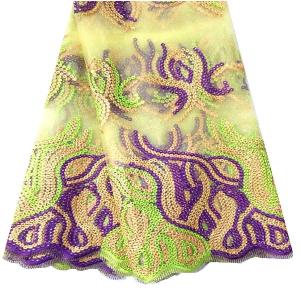 F50283 120-130 cm multi color guipure lace yellow guipure lace for fashion dress