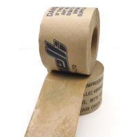 China Water Activated Brown Custom Printed Kraft Tape For Carton Sealing on sale