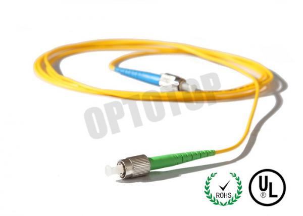 FC Fiber Optic Patch Cord OS2 1F Zip 2mm OFNR FC / UPC - FC / APC 3m YEL JKT