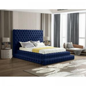 OEM/ODM Furniture Factory direct wholesale eucalyptus frame Upholstery velvet fabric customized bed room set