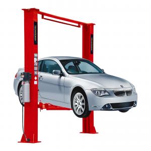 China Two Post Hydraulic Car Lifting Machine With Clear Floor Manual Lock supplier