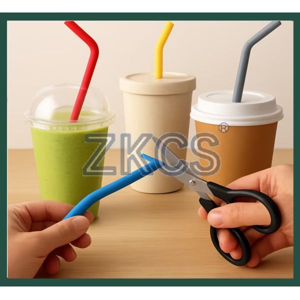 Reusable Silicone Straw – Flexible, Cuttable, and Eco-Friendly Drinking Solution
