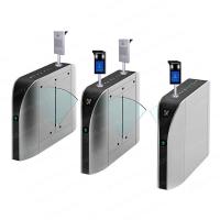 China Stainless Steel Flap Barrier Turnstile RS485 TCP/IP Interface For Safety Control on sale