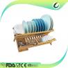 China Houseware kitchen cabinet bamboo tableware drying dish rack wholesale