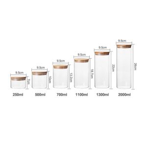 China Tarro de cristal transparente con diseño festivo 450ml 1000ml 1500ml 2000ml Made By Design wholesale