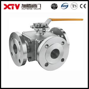 China Three Way ANSI Standard Flanged End Ball Valve With Oil Media Q44F/Q45F-16C/P supplier